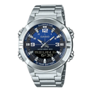 Casio Analog Digital Combination Stainless Steel Blue Dial Quartz AMW-880D-2A1V Men's Watch