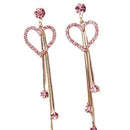Love Shining Zircon Long Fringe Earrings