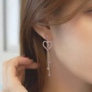Love Shining Zircon Long Fringe Earrings