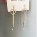 Love Shining Zircon Long Fringe Earrings