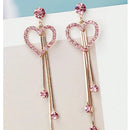Love Shining Zircon Long Fringe Earrings